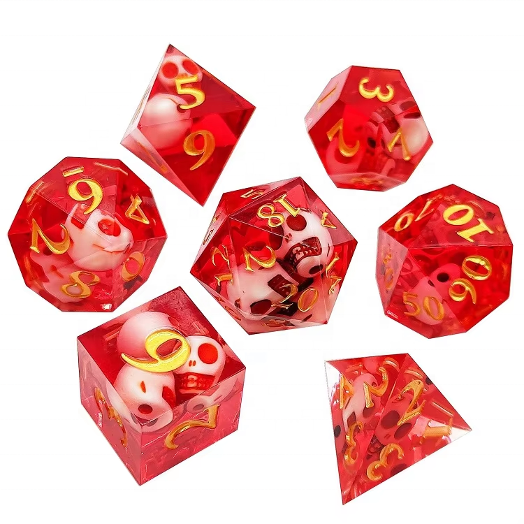 Handmade sharp edge dice Skull