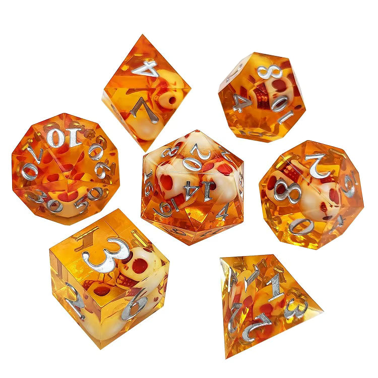 Handmade sharp edge dice Skull