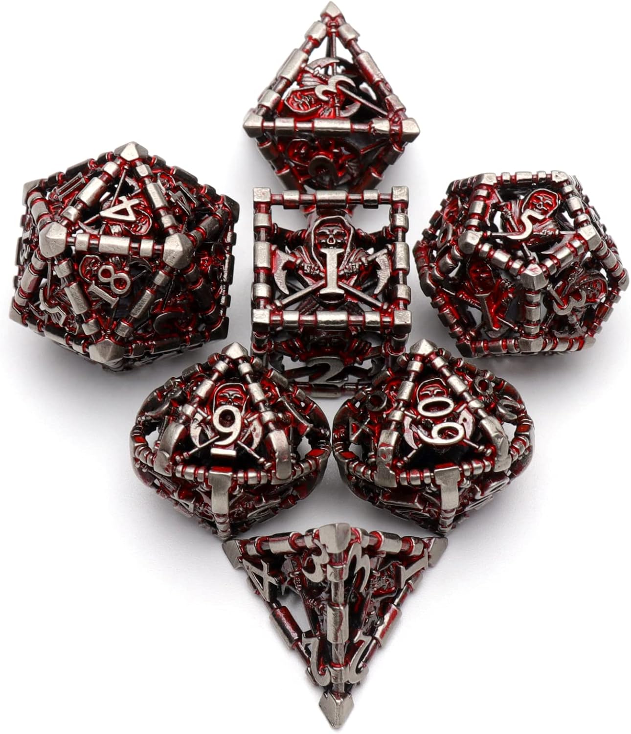 Metal dice set warrior blood
