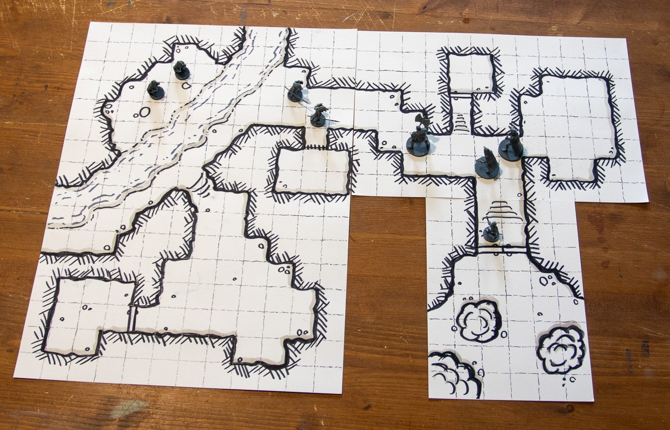 Grid Paper: Goblin Cave A5 Cacklin Slayers